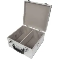 Perel Cd-koffer, 40 cd's, sleutelslot, 2 sleutels, aluminium, 280 x 268 x 160 mm