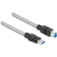 DeLOCK USB 3.2 Gen 1 Cable Type-A male to Type-B male with metal jacket 1 m