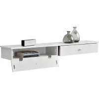 En.casa [] Wandplank met deur 2 stuks set - wit