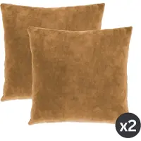 Tiseco Home Studio - Kussen (gevuld) MARSHMALLOW - SET/2 - polyester - teddyvulling - super zacht - Vierkant - 45x45 cm - Indiantan