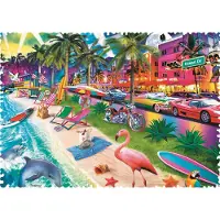 Trefl puzzel - Crazy Shapes Miami Beach - 600 stukjes karton.