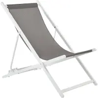 Beliani LOCRI II - Tuinligstoel-Grijs-Aluminium