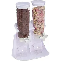 Relaxdays Muesli dispenser, Opbergblikken, Wit