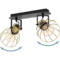 Eglo Gouden plafondlamp Sambatello 2x E27