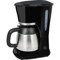 Exquisit KA 6501, zwarte koffiemachine | Thermoskan | Geschikt voor 4-8 kopjes | Zwart