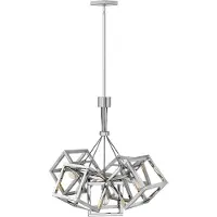 Hinkley/ Fredrick Ramond LED Hanglamp Ensemble | 5X E27 Max 60W | Dimbaar | Polished Nickel