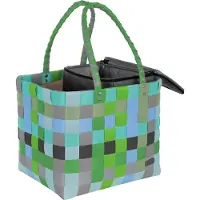 Normani Shopper blauw / groen / zwart