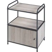 En.casa Nachtkast Gulen 60x43x33 cm zwart en eikenkleurig