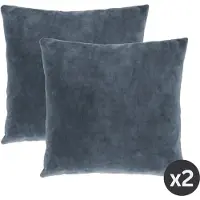 Tiseco Home Studio - Kussen (gevuld) MARSHMALLOW - SET/2 - polyester - teddyvulling - super zacht - Vierkant - 45x45 cm - Blue stone