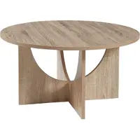 En.casa Salontafel Rindal rond eikenkleurig 80x41,5 cm []