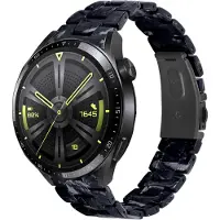 Strap-it Resin bandje geschikt voor Huawei Watch GT 2 / GT 3 / GT 3 Pro 46mm / GT 4 46mm / GT 5 & 5 Pro (46mm) / GT 2 Pro / GT Runner / Watch 3 / Watch 3 Pro - zwart mix