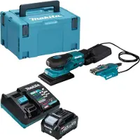 Makita BO 005 CGM101 Accuschuurmachine 40 V max. 80 x 130 mm 3,0 mm slag Borstelloos + 1x oplaadbare accu 4.0 Ah + lader + Makpac