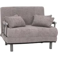 Mendler -K29 fauteuil slaapbank, opklapbare fauteuil slaapbank logeerbed, ligoppervlak 190x100cm, stof bouclé (500g/m²) ~ donkergrijs