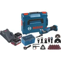 Bosch GOP 18V-34 Professional accu-multicutter 18 V Starlock Plus + 2x accu 4,0 Ah + oplader + 17-delige accessoireset + L-Boxx