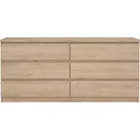 Ebuy24 Naia kommode 6 lades eiken decor.