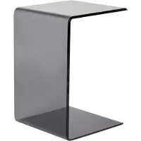 Beliani LOURDES - Bijzettafel - Zwart - Veiligheidsglas