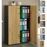 VCM Kantoorkast Boeken Mappen Archiefkast Kantoormeubelen Kast Lona 3-voudige draaideuren