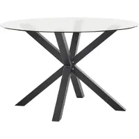 Beliani MALETTO - Tuintafel - Zwart - 120 cm - Aluminium