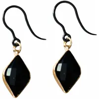 Charme Bijoux Allergievrij oorbellen youetta zwart goudkleurig-