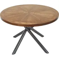 Beliani LORENZO - Eettafel - Donkerhout/Grijs - 120 cm - MDF