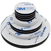 3M 30 stuks | 9448A Dubbelzijdige Montage Tape | Rond Ø40/50/60mm | Acryl Schuim | Hittebestendig & Drukgevoelig | Voor Hobby, Decoratie & Elektronica | Wit