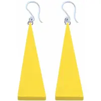 Charme Bijoux Allergievrij houten oorhangers geel Saheli-
