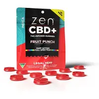 ZEN CBD+ - Fruit Punch - Indica - 200mg Hemp-Infused Gummies - 10 stuks