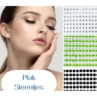 Charme Bijoux 100 plak oorbellen Wit-Zwart -groen-geen gaatje-