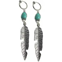 Charme Bijoux Klem oorbellen- turquoise -zilverkleur-geen gaatje-