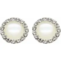 Charme Bijoux Allergievrije oorbellen-ivoor strass-