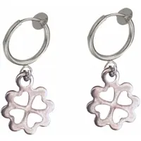 Charme Bijoux Klem oorbellen- zilverkleur- klaver vier- geen gaatje-