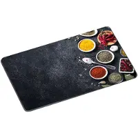 Kesper Glazen snijplaat(plank) 38 x 28,5 x 0,7 cm, Motief KRUIDEN