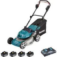 Makita Geluidsarme Accugrasmaaier - 2 x 18V - 46 cm Maaibreedte - 60 L Grasopvangbak