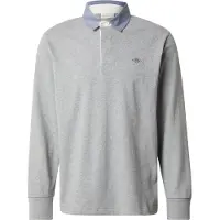 Gant Polo Men Reg Chambray Heavy Rugger Grey Melange 25-S