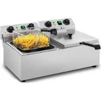 Usorteret Elektrische friteuse - 2 x 10 liter - timer - 230V