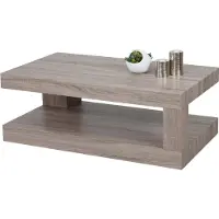 Mendler Salontafel -A32, woonkamertafel, 3D structuur, 40x110x60cm MVG-gecertificeerd ~ donkere eik-look