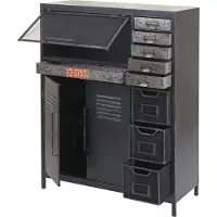 Mendler Apothekers ladenkast -F32, ladekast dressoir, industrieel ontwerp 115x89x35cm