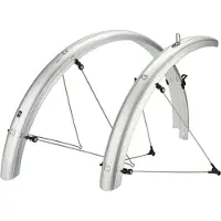 Sks Spatbordenset - Robuuste sandwichconstructie - ASR-veiligheidssysteem - Zilver - 55 mm breed