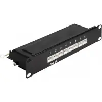 DeLOCK 10 inch patch panel | 8x RJ45 | CAT6a | STP | 1U | zwart