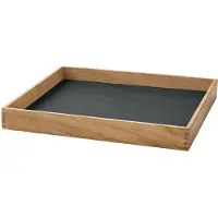 Lind DNA Even teakhouten dienblad square S Nupo anthracite