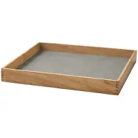 Lind DNA Even teakhouten dienblad square S Nupo light grey