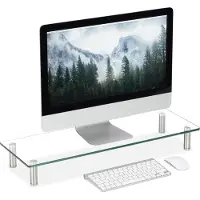 Relaxdays Monitorständer, Monitorstijgers, Transparant