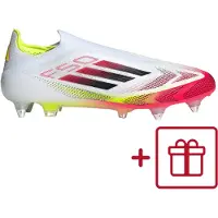 Adidas F50 Elite Veterloze IJzeren-Nop Voetbalschoenen (SG) Wit Rood Zwart Geel
