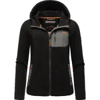 MARIKOO Fleece jas 'Mount Iwaki' antraciet / zwart