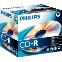 Philips CD-R - CDR 80MINX10 TCP 3.53E INC - 700 Mo (80 min) 52x - CD-hoes - Verpakking van 10