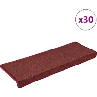 vidaXL Trapmatten 30 st 65x21x4 cm Bordeaux Rechthoekige Rand