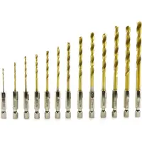 GEKO Boorbits Set - HSS TiN Coating - 13-delig - 1,5-6,5mm - HEX Aansluiting