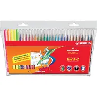 Stabilo Viltstift Trio A-Z 378/30 assorti etui à 30 stuks