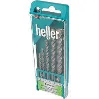 Heller 17745 0 Carbide Steen-spiraalboorset 5-delig 4 mm, 5 mm, 6 mm, 8 mm, 10 mm Cilinderschacht 1 set(s)