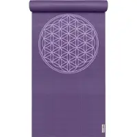 Yogistar Yogamat basic Flower of Life violet Fitnessmat YOGISTAR